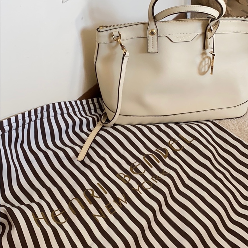 HENRI BENDEL White Saffiano Leather West 57th